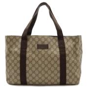 Gucci Vintage Pre-owned Canvas gucci-vskor Beige, Dam