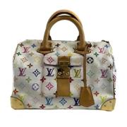 Louis Vuitton Vintage Pre-owned Laeder crossbodyvskor White, Dam