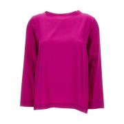 Plain Units Fuchsia Silke Crewneck Sweater Pink, Dam