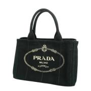 Prada Vintage Pre-owned Canvas prada-vskor Black, Dam