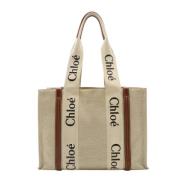 Chloé Pre-owned Pre-owned Canvas handvskor Beige, Dam