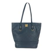 Louis Vuitton Vintage Pre-owned Tyg axelremsvskor Blue, Dam