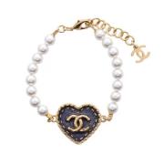 Chanel Vintage Pre-owned Metall armband Yellow, Dam