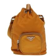 Prada Vintage Pre-owned Tyg prada-vskor Orange, Dam