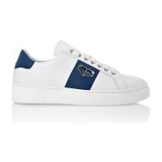 Philipp Plein Emblem Läder Lågtop Sneakers White, Herr