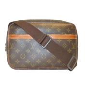 Louis Vuitton Vintage Pre-owned Tyg axelremsvskor Brown, Dam