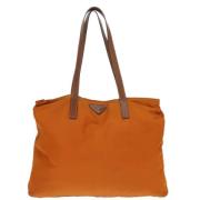 Prada Vintage Pre-owned Tyg totevskor Orange, Dam