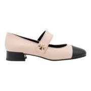 Tory Burch Rosa Svart Rund Tå Pumps Pink, Dam