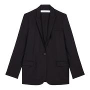 IRO Klassisk Svart Blazer med Knappstängning Black, Dam