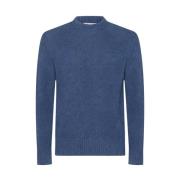 Piacenza 1733 Blå Cashmere Sweater Denim Stickat Blue, Herr