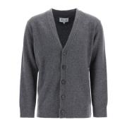 Maison Margiela Melerad Ull Cardigan Kvinnor Gray, Herr