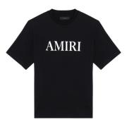 Amiri T-shirt med kort ärm och rund hals Black, Herr