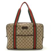 Gucci Vintage Pre-owned Canvas gucci-vskor Beige, Dam