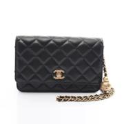 Chanel Vintage Pre-owned Laeder plnbcker Black, Dam