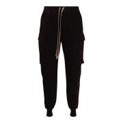 Rick Owens Svarta Bomull Elastiska Midjbyxor Black, Herr