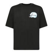 Amiri Svart T-shirt med främre logotyp Black, Herr