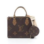 Louis Vuitton Vintage Pre-owned Canvas handvskor Beige, Dam