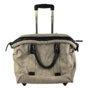 Chanel Vintage Pre-owned Canvas chanel-vskor Beige, Dam