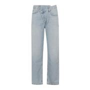 Agolde Wired Criss Cross Jeans Blue, Dam