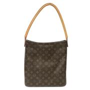 Louis Vuitton Vintage Pre-owned Tyg axelremsvskor Brown, Dam