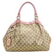 Gucci Vintage Pre-owned Canvas gucci-vskor Beige, Dam