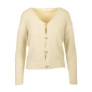 ViCOLO Stiliga Cardigan Sweaters Beige, Dam