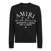 Amiri Svart Grafisk Sweatshirt Aw24 Black, Herr