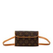 Louis Vuitton Vintage Pre-owned Canvas axelremsvskor Brown, Dam