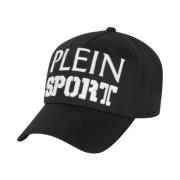 Plein Sport Basebollkeps med Maxi Logo Brodyr Black, Herr