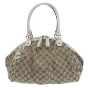 Gucci Vintage Pre-owned Canvas gucci-vskor Beige, Dam