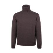 Zanone Mörkbrun Merinoull Turtlenecktröja Brown, Herr