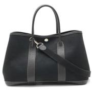 Hermès Vintage Pre-owned Canvas handvskor Black, Dam