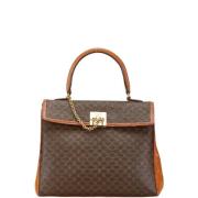 Celine Vintage Pre-owned Canvas handvskor Brown, Dam