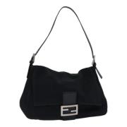 Fendi Vintage Pre-owned Nylon axelremsvskor Black, Dam