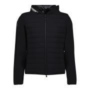 Moncler Svart Nylon Hög Hals Jacka Black, Herr