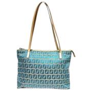 Fendi Vintage Pre-owned Canvas fendi-vskor Blue, Dam