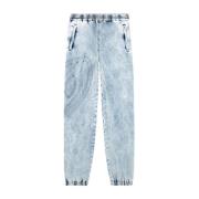 Diesel Marmorerad Denim Track Byxor Blue, Herr