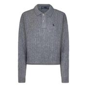 Polo Ralph Lauren Grå Tröja med Pony Broderi Gray, Dam