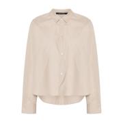 Sofie D'hoore Sten Cropped Skjorta Beige, Dam