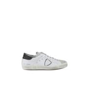 Philippe Model Vita Läder Sneakers med Ikoniskt Sidokil White, Herr