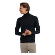 Gran Sasso Blå Turtlenecktröja i Extrafin Ull Blue, Herr