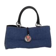 Valentino Vintage Pre-owned Canvas handvskor Blue, Dam