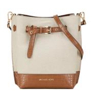 Michael Kors Pre-owned Pre-owned Canvas axelremsvskor Beige, Dam