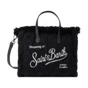 MC2 Saint Barth Svart fransig mini necessär Black, Dam