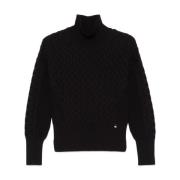 Herno Svart Stickad Topp Black, Dam