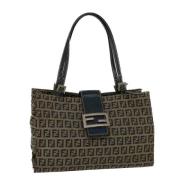 Fendi Vintage Pre-owned Canvas fendi-vskor Blue, Dam