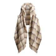 Woolrich Alpacka Mohair Ull Huva Sjal Beige, Dam