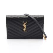 Yves Saint Laurent Vintage Pre-owned Laeder axelremsvskor Black, Dam