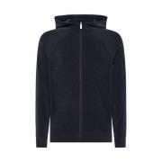 RRD Velvet Hood Zip Stickad i Blå Svart Blue, Herr