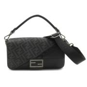 Fendi Vintage Pre-owned Belagd canvas fendi-vskor Black, Dam